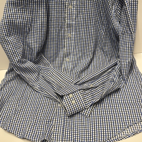 Navy Checkered Men's Casual Shirt - Picture 6 of 7